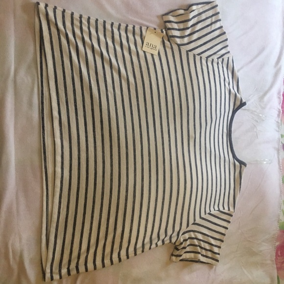 NWT ana Navy White stripes short sleeve light sweater 2X - Picture 10 of 10